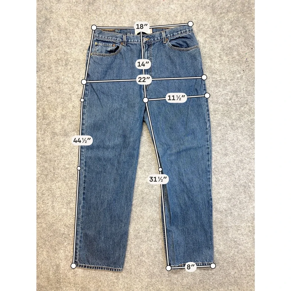 Lot of 3 Levi's 550 Relaxed Fit Jeans Mens 38x32 Blue Medium Wash Work Pants